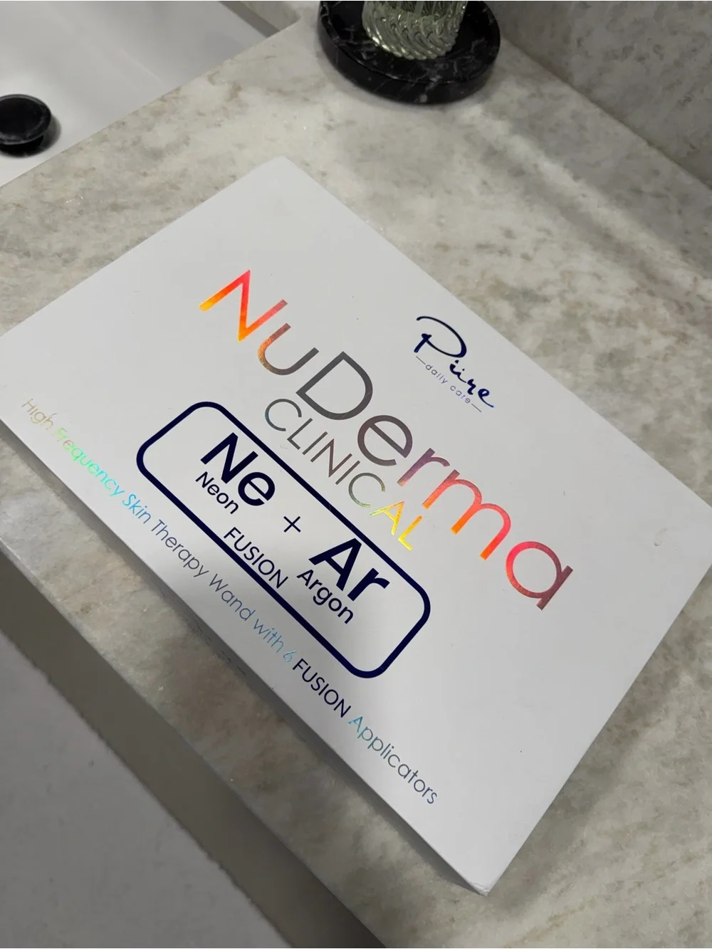 NuDerma Clinical Neon + Argon Fusion Skin Therapy Device - White